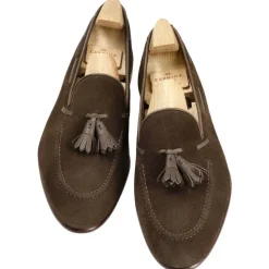 Tassel Loafers|Carmina UNLINED TASSEL LOAFERS 80545 UETAM EE BROWN