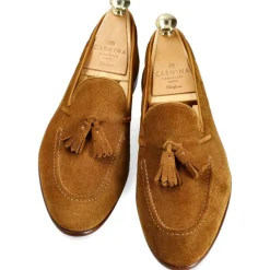 Tassel Loafers|Carmina UNLINED TASSEL LOAFERS 80545 UETAM EE TOBACCO