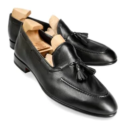 Tassel Loafers|Carmina UNLINED TASSEL LOAFERS 80545 UETAM EE BLACK