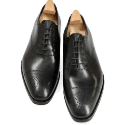 Wholecut Oxford|Carmina WHOLECUT BROGUE OXFORDS 80807 RAIN BLACK