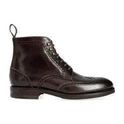 Wingtip Boots|Cordovan Boots|Carmina WINGTIP CORDOVAN DRESS BOOTS 80770 SOLLER BURGUNDY