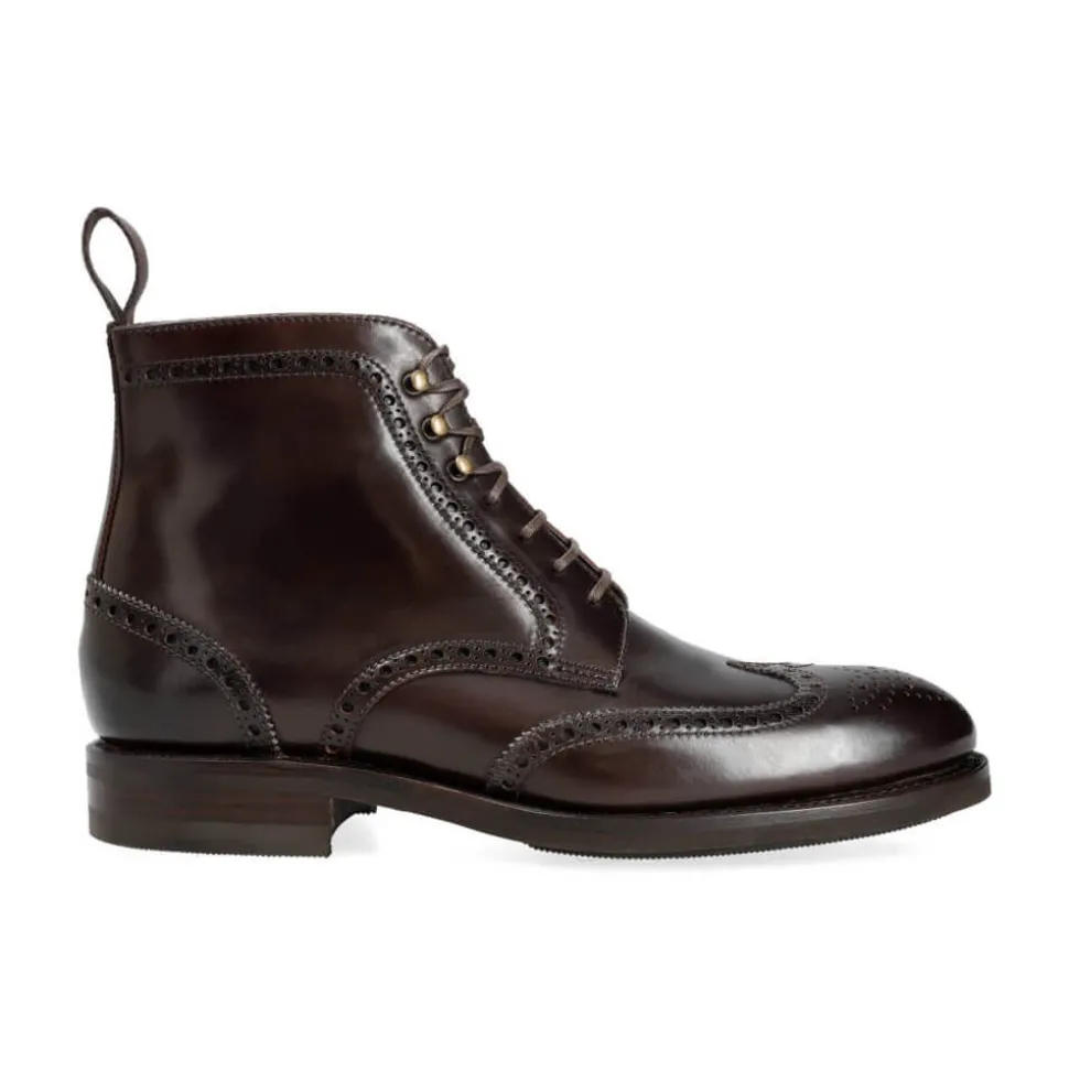 Wingtip Boots|Cordovan Boots|Carmina WINGTIP CORDOVAN DRESS BOOTS 80770 SOLLER BURGUNDY
