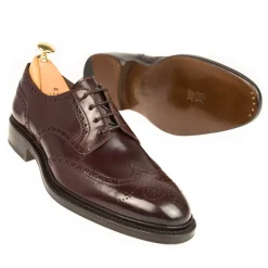 Cordovan Derby Shoes|Carmina WINGTIP CORDOVAN SHOES 80264 SOLLER BURGUNDY