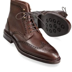 Men's Work Boots|Wingtip Boots|Carmina WINGTIP DRESS BOOTS 80770 SOLLER BROWN
