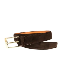 Women's Belts|Carmina WOMEN SUEDE BELT BROWN