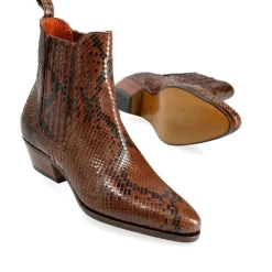 Python Shoes|Women's Chelsea Boots|Carmina WOMEN CHELSEA BOOTS 1806 JULIA HOTSAUCE