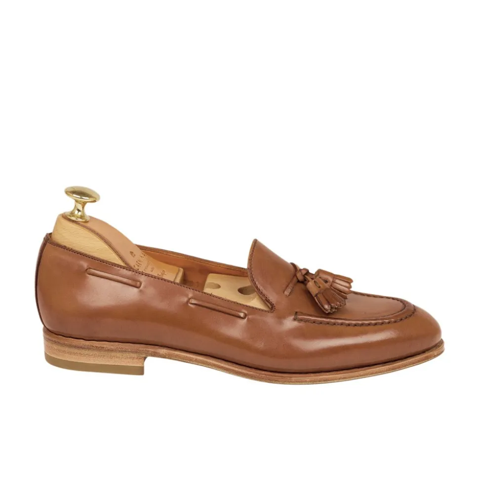 Women Cordovan|Tassel Loafers|Carmina WOMEN CORDOVAN LOAFERS 1640 DRAC NATURAL