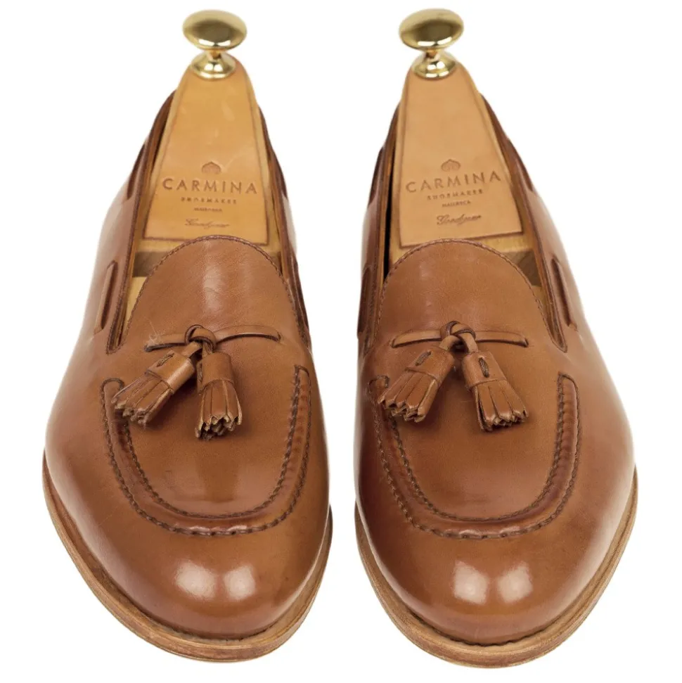 Women Cordovan|Tassel Loafers|Carmina WOMEN CORDOVAN LOAFERS 1640 DRAC NATURAL
