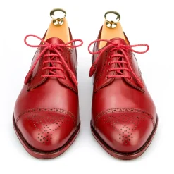 Cap-Toe Derby|Carmina WOMEN DERBY SHOES 1547 MADISON RED