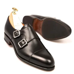 Double Monk Strap|Carmina WOMEN DOUBLE MONK STRAP 1645 MADISON BLACK