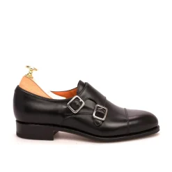 Double Monk Strap|Carmina WOMEN DOUBLE MONK STRAP 1645 MADISON BLACK