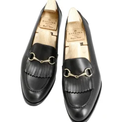 High Heel Loafers|Women Horsebit Loafers|Carmina WOMEN HIGH HEEL HORSEBIT LOAFERS 1839 MADISON BLACK