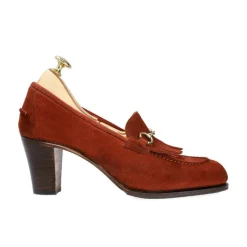 High Heel Loafers|Women Horsebit Loafers|Carmina WOMEN HIGH HEEL HORSEBIT LOAFERS 1839 MADISON RUMPUNCH