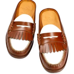 Women Mule Shoes|Carmina WOMEN MULE SHOES 1982 XIM TANNED/WHITE