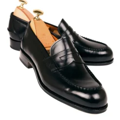 Penny Loafers|Carmina WOMEN PENNY LOAFERS 1655 BLACK