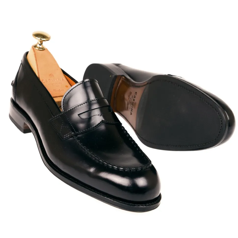 Penny Loafers|Carmina WOMEN PENNY LOAFERS 1655 BLACK