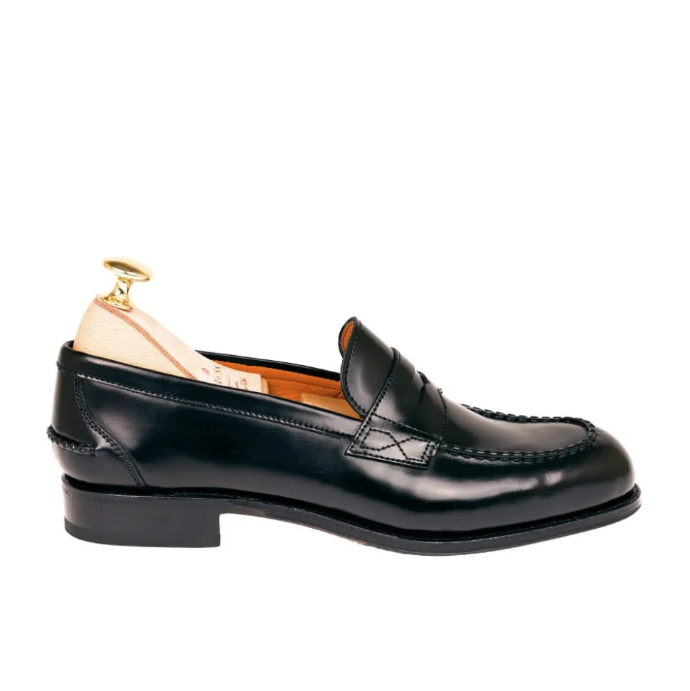 Penny Loafers|Carmina WOMEN PENNY LOAFERS 1655 BLACK