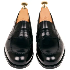 Penny Loafers|Carmina WOMEN PENNY LOAFERS 1655 BLACK