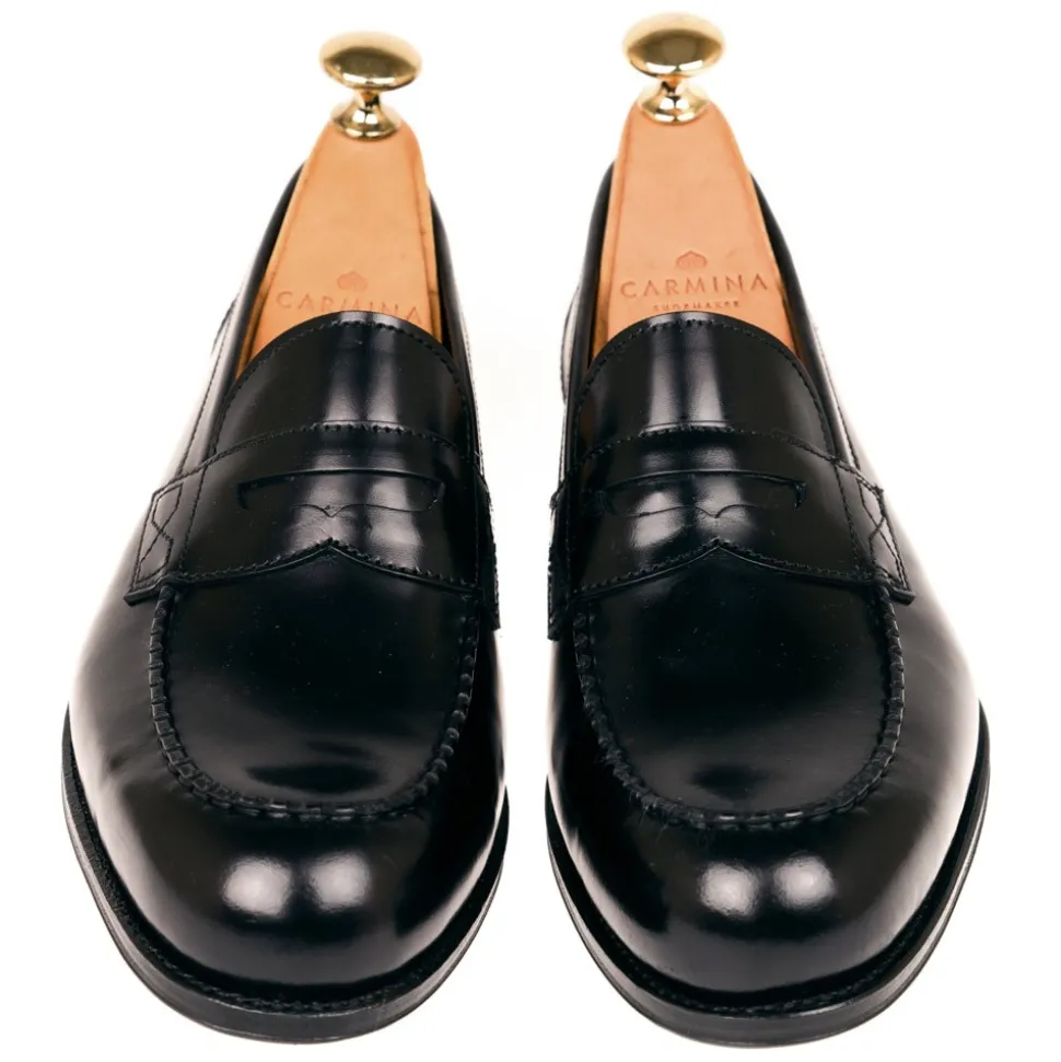 Penny Loafers|Carmina WOMEN PENNY LOAFERS 1655 BLACK