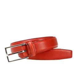 Women's Belts|Carmina WOMEN RUSTICALF BELT RED