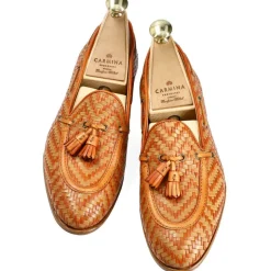 Tassel Loafers|Carmina WOMEN TASSEL LOAFERS 1590 DRAC TAN/ORANGE