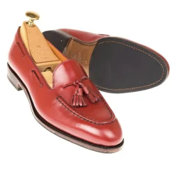 Tassel Loafers|Carmina WOMEN TASSEL LOAFERS 1640 DRAC RED