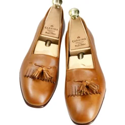 Tassel Loafers|Carmina WOMEN TASSEL LOAFERS 1953 HILLS TANNED