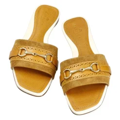 Women's Leather Sandals|Women Horsebit Loafers|Carmina WOMEN'S LEATHER SANDALS 1984 CAMEL