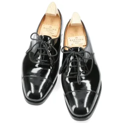 Cap-Toe Oxford|Carmina WOMEN'S OXFORD SHOES 1201 HILLS BLACK