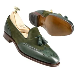 Tassel Loafers|Carmina WOMEN'S TASSEL LOAFERS 1248 HILLS GREEN